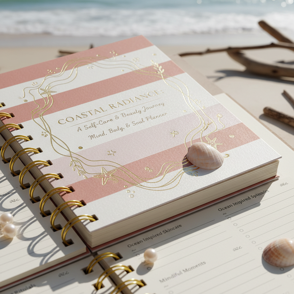 Coastal Self-Care Beauty Planner - Détail couverture