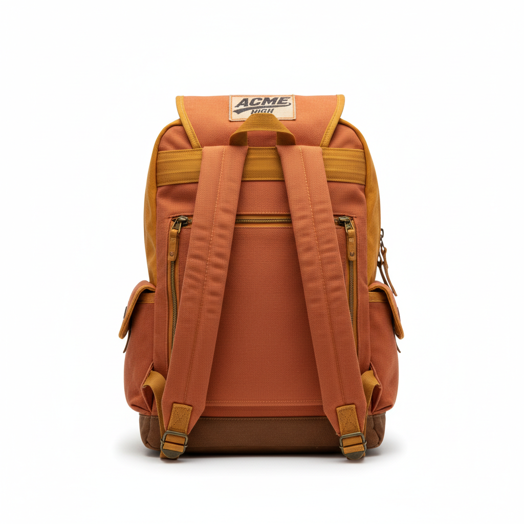Sac à Dos Lycée Vintage Rétro - Vue dos