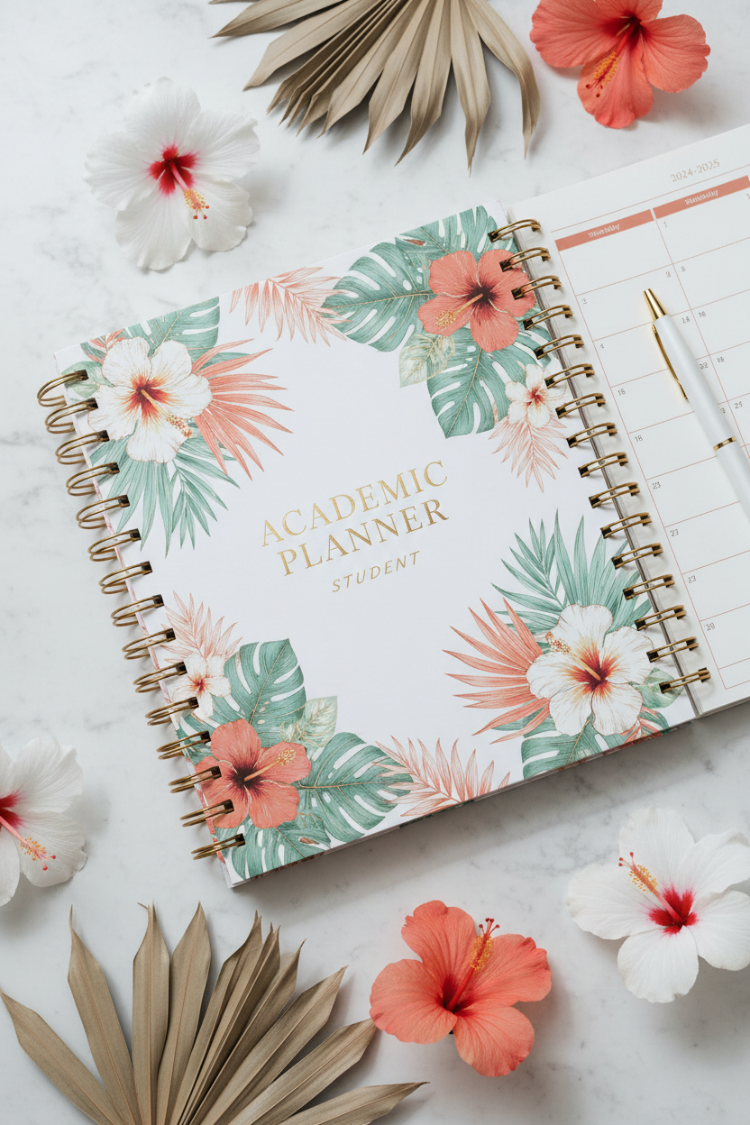 Tropical Student Academic Planner - Couverture premium