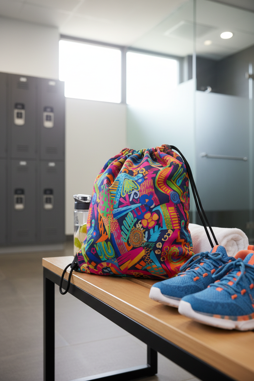 Sac à cordon imprimé all-over sport