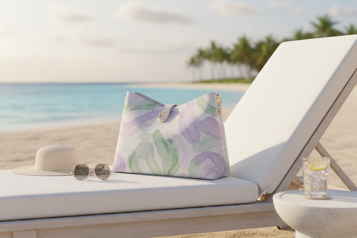 Abstract Harmony Beach Bag - chaise plage