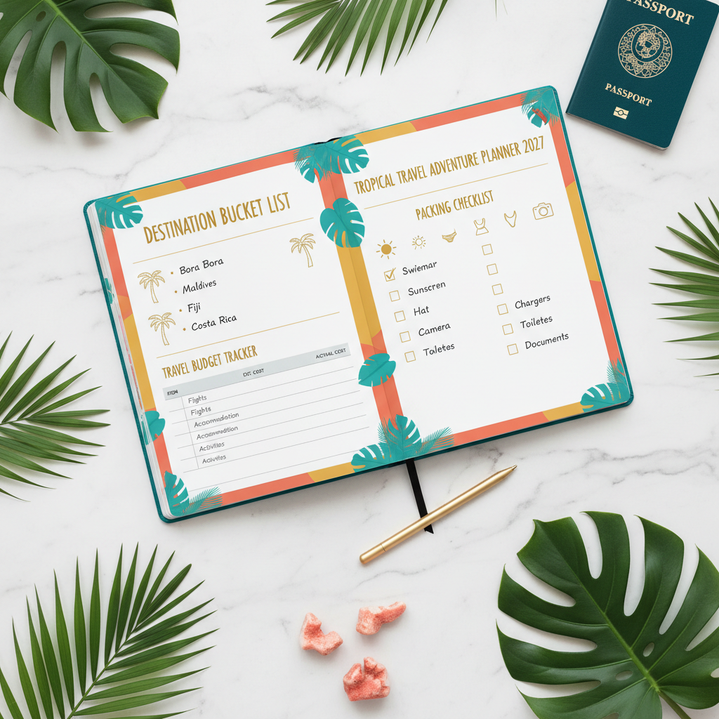 Tropical Travel Adventure Planner 2027 - Pages intérieures