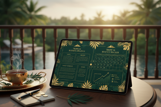 Tropical Business Planner - Mockup tablet