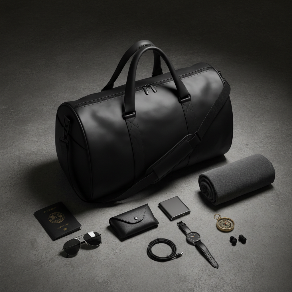 Obsidian Pro Duffel - Flat lay