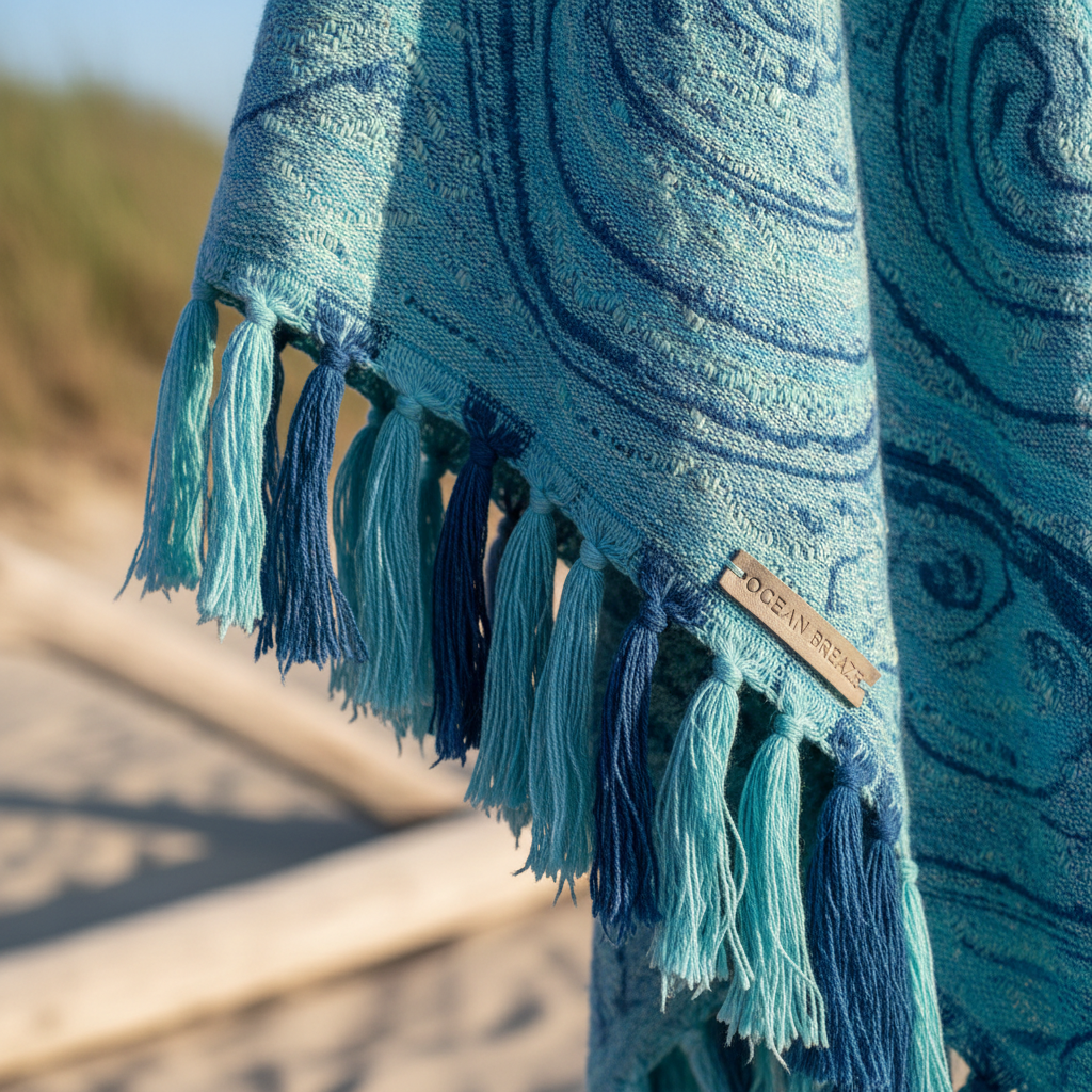 Ocean Breeze Beach Poncho - Texture