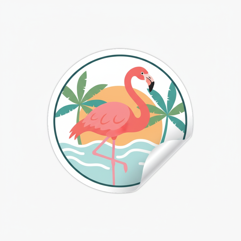 Sticker Flamant