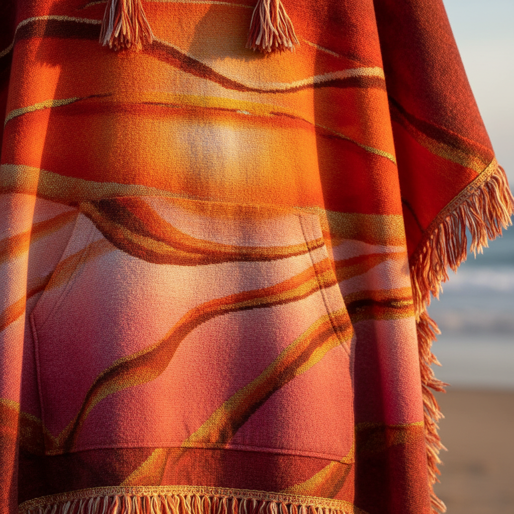 Sunset Glow Poncho - Détail