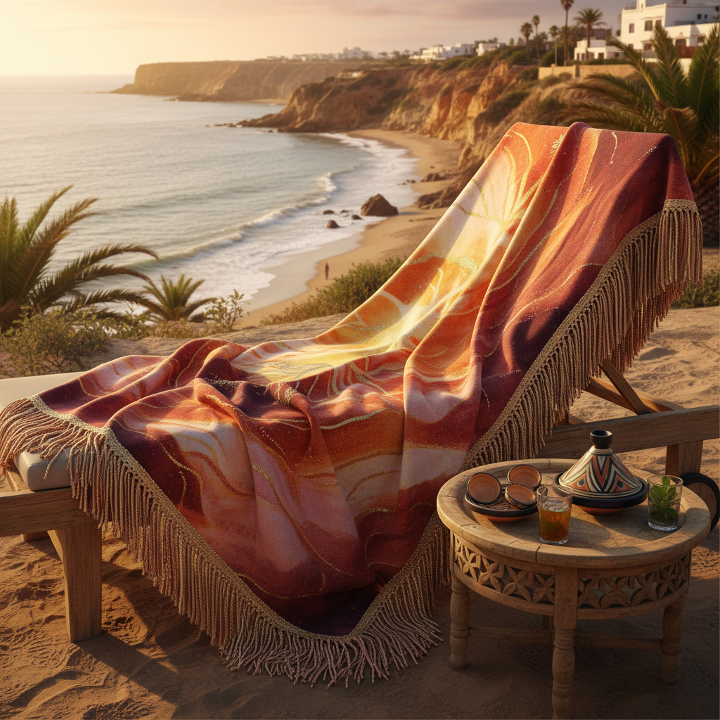 Sunset Glow Poncho - Golden hour