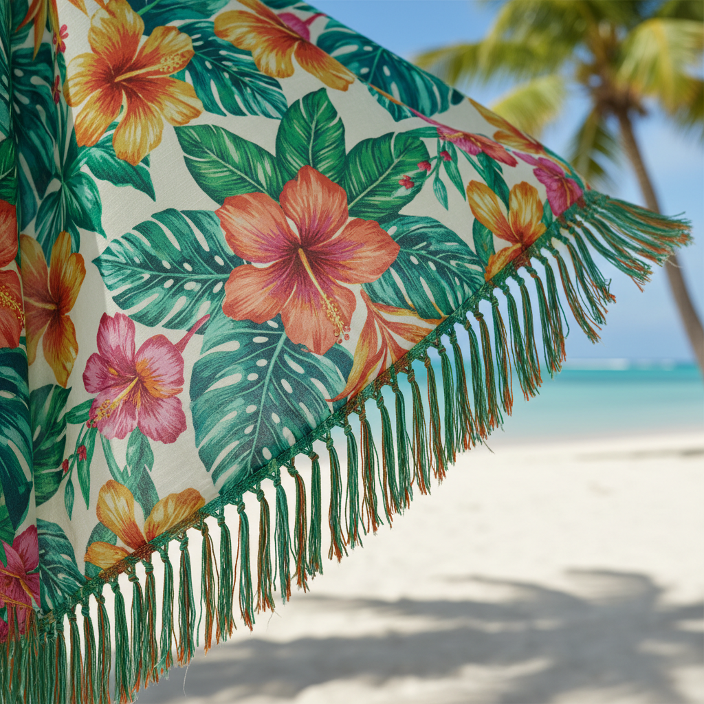 Tropical Paradise Beach Poncho - Texture